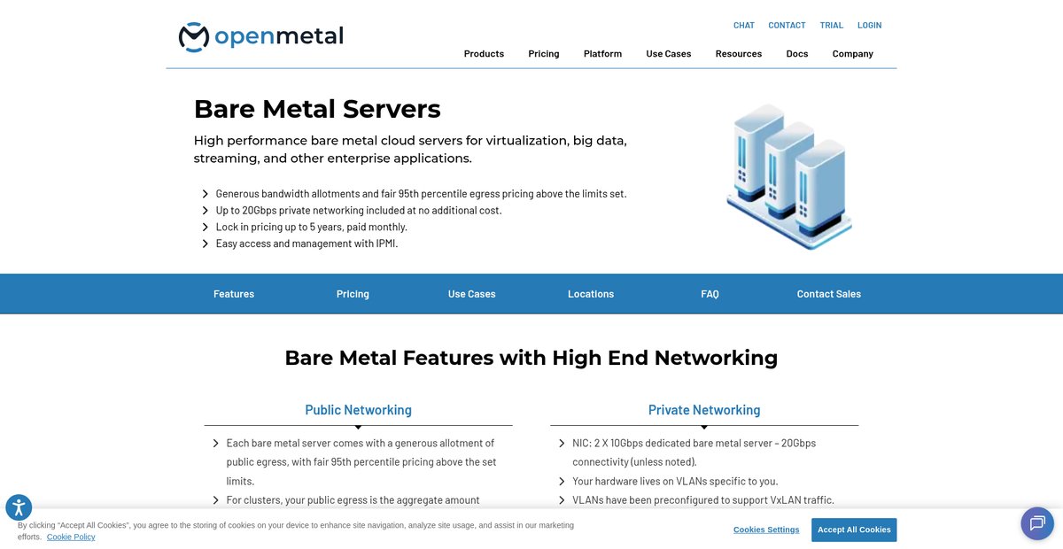 Bare Metal Servers as a Service Screenshot