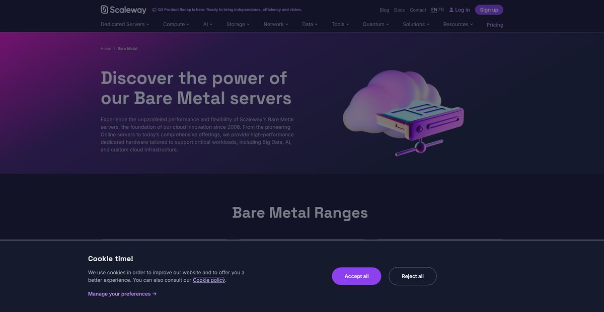 High-availability Bare Metal servers Screenshot