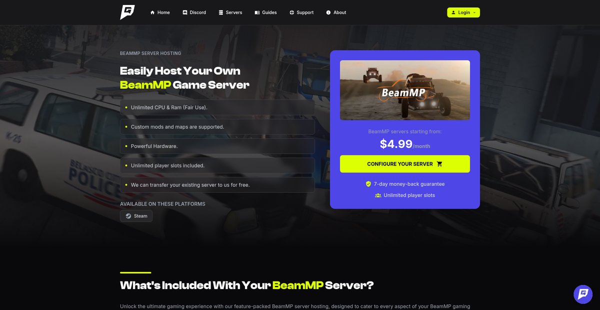BeamMP Server Hosting Screenshot