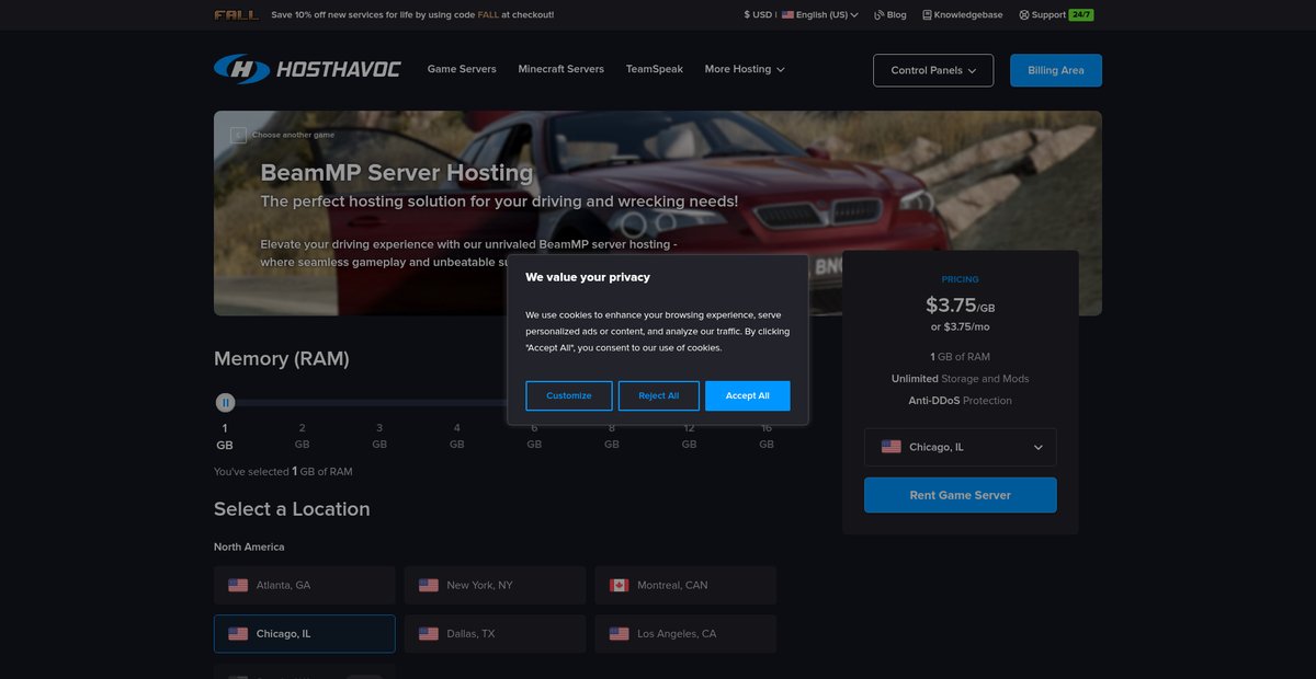 BeamMP Server Hosting Screenshot