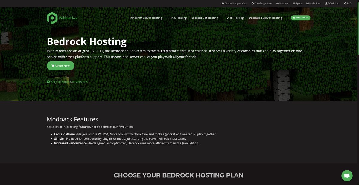 $1/GB Bedrock Server Hosting Screenshot