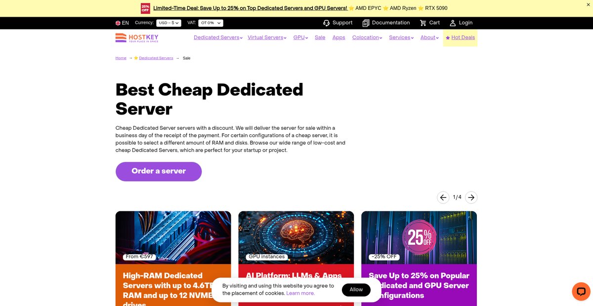 Best Cheap Dedicated Servers for Sale Screenshot