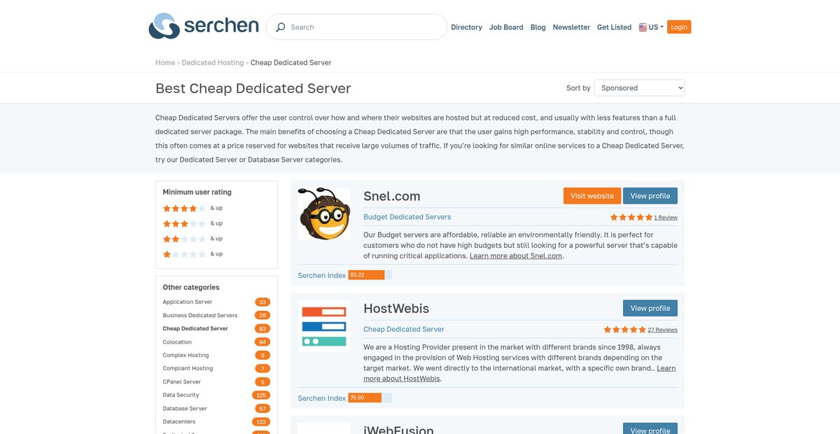 Best Cheap Dedicated Server in 2025 Screenshot
