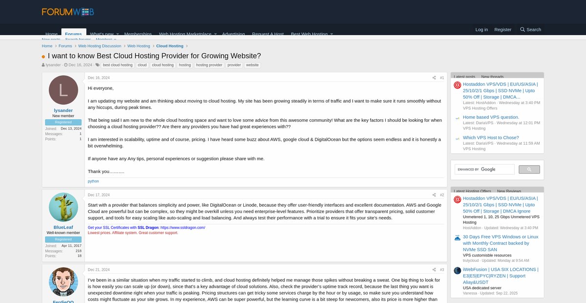 I want to know Best Cloud Hosting Provider for Growing ... Screenshot
