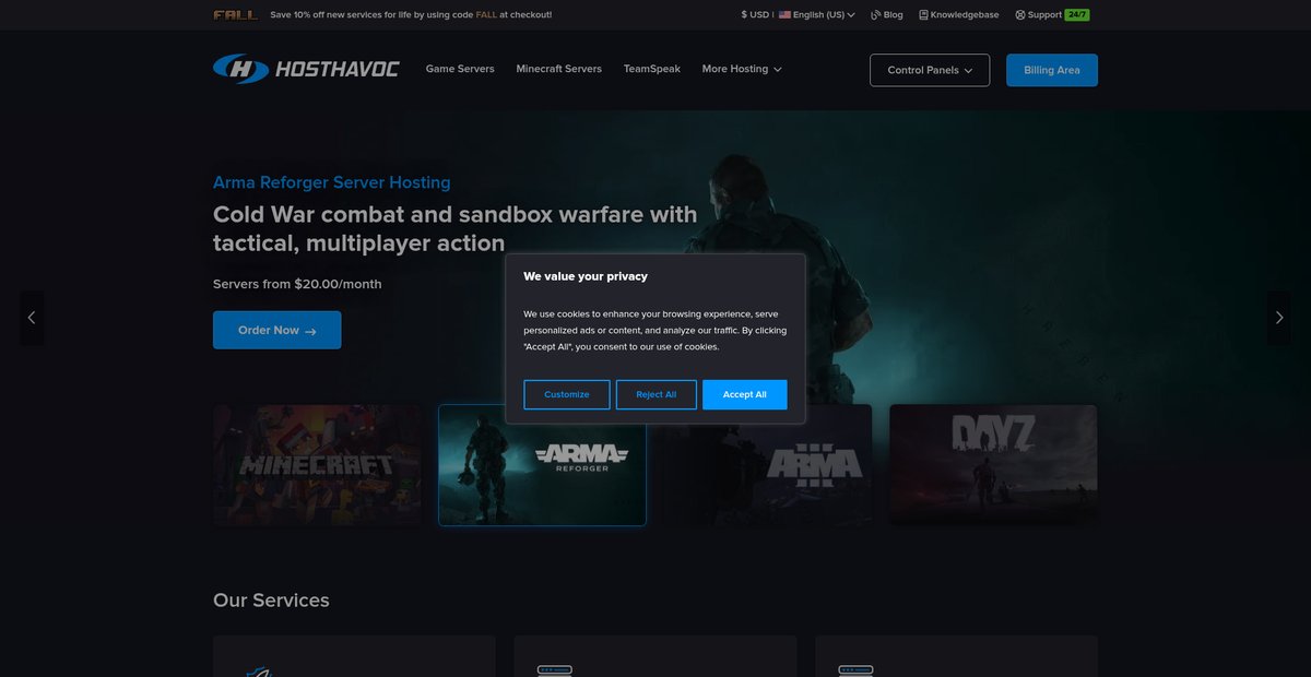 Performance Hosting Screenshot
