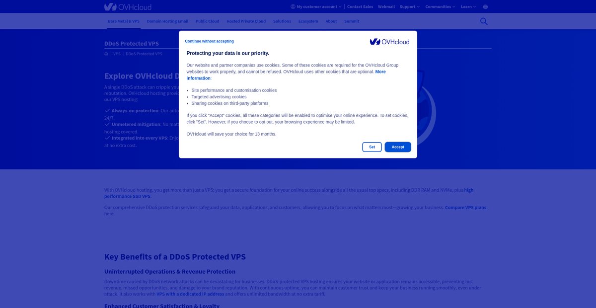 DDoS Protected VPS: Secure Your Server Screenshot