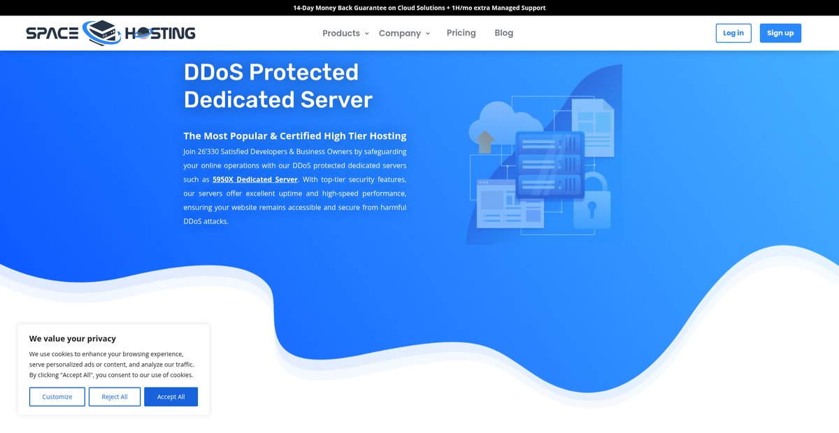 DDoS Protected Dedicated Servers Screenshot