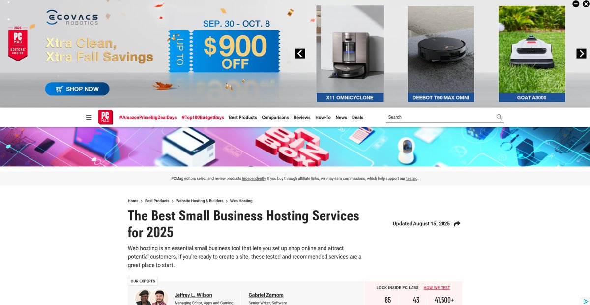 The Best Small Business Hosting Services for 2025 Screenshot