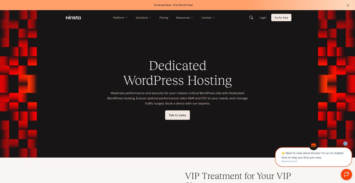Dedicated WordPress Hosting Screenshot