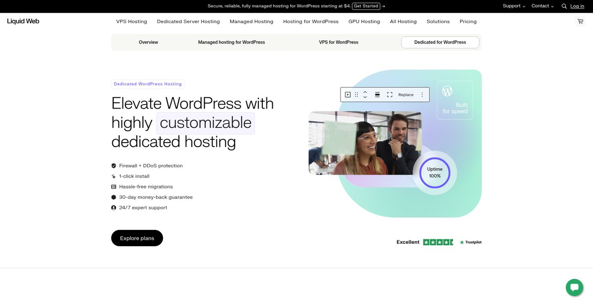 Dedicated Hosting for WordPress with 1-Click Install Screenshot