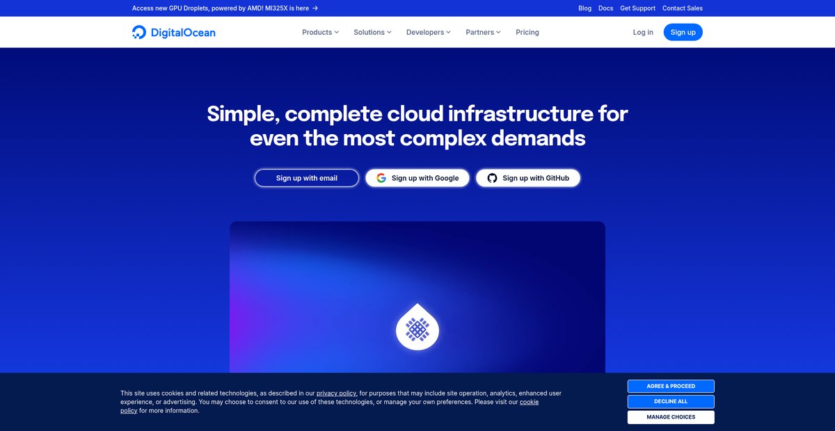 DigitalOcean | Cloud Infrastructure for Developers Screenshot