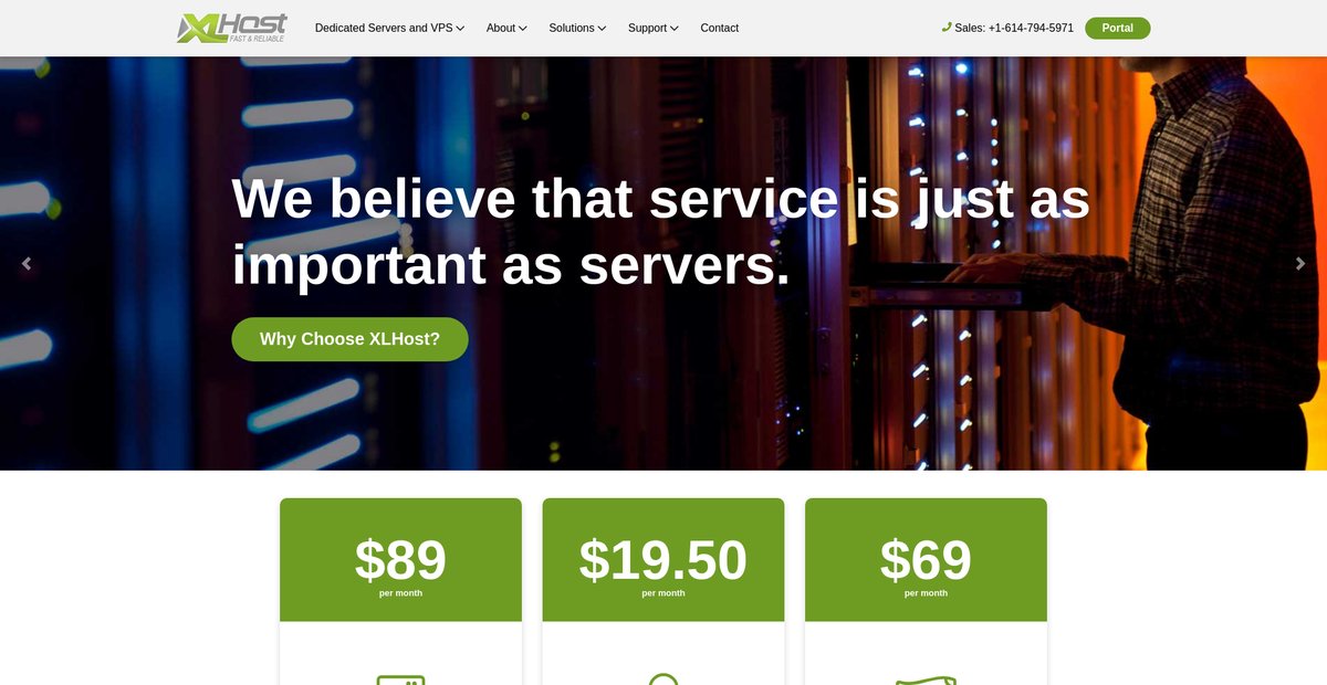 XLHost customized cloud solutions make infrastructure your competitive advantage. Screenshot