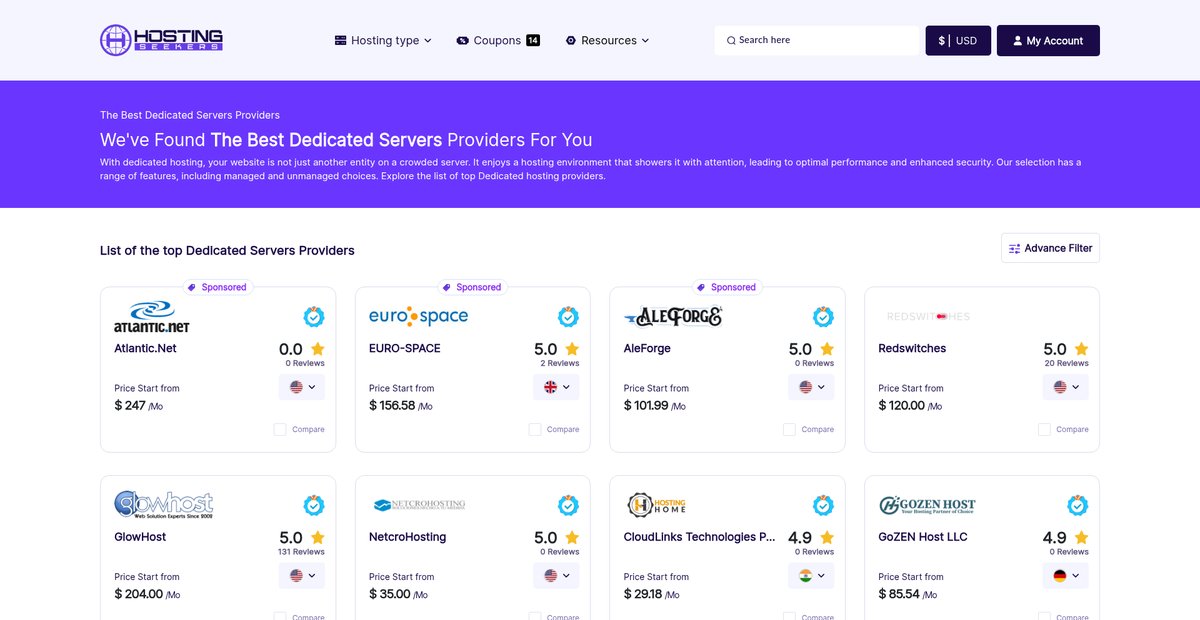 The Best Dedicated Servers Providers Screenshot