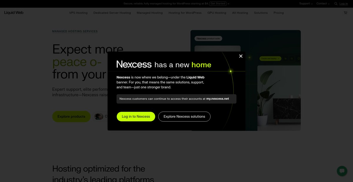 Fully Managed Hosting Services | Nexcess Screenshot