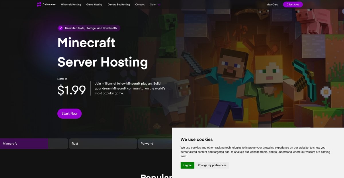 Cybrancee - Game Server Hosting Screenshot