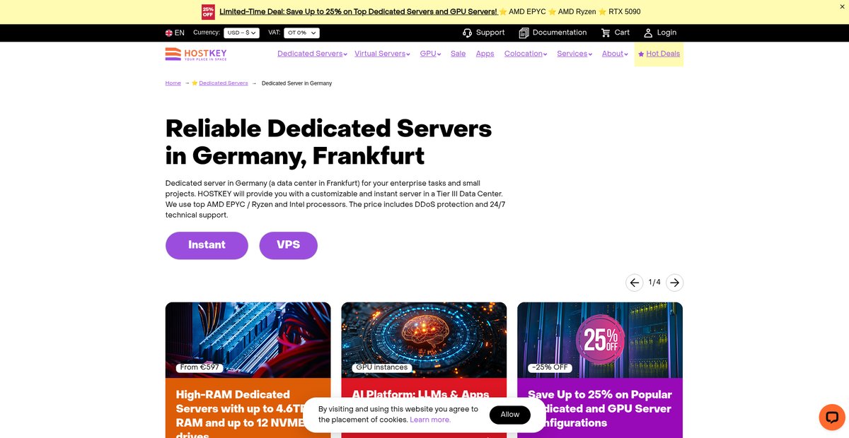 Cheap Dedicated Server in Germany Screenshot