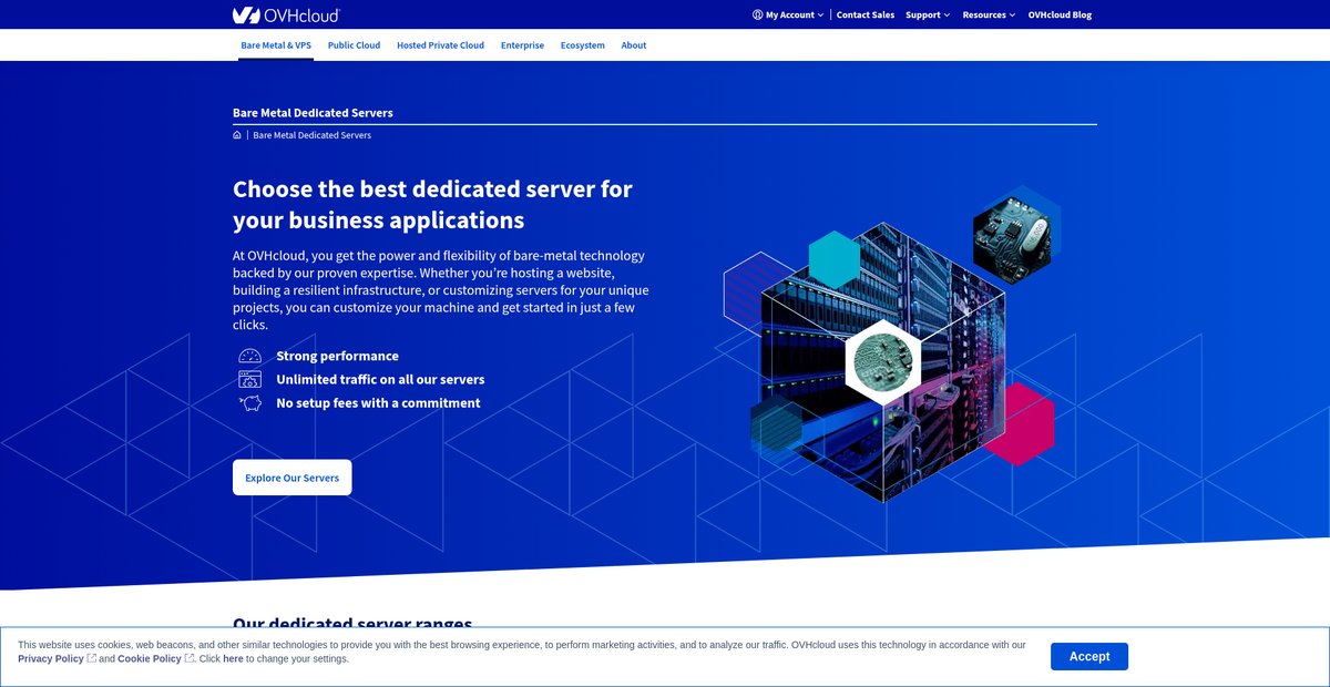 Bare Metal Dedicated Servers Screenshot