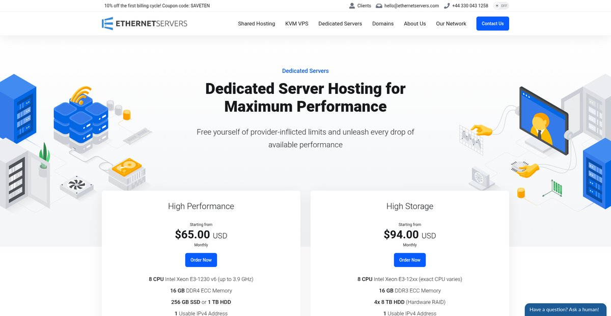 Managed Web Hosting, Shared Hosting and Dedicated Servers Screenshot