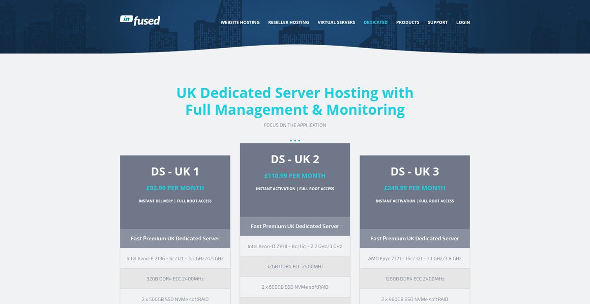 UK Dedicated Servers, Server Hosting, Fully managed Screenshot