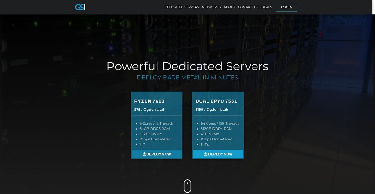 GorillaServers Inc. Screenshot