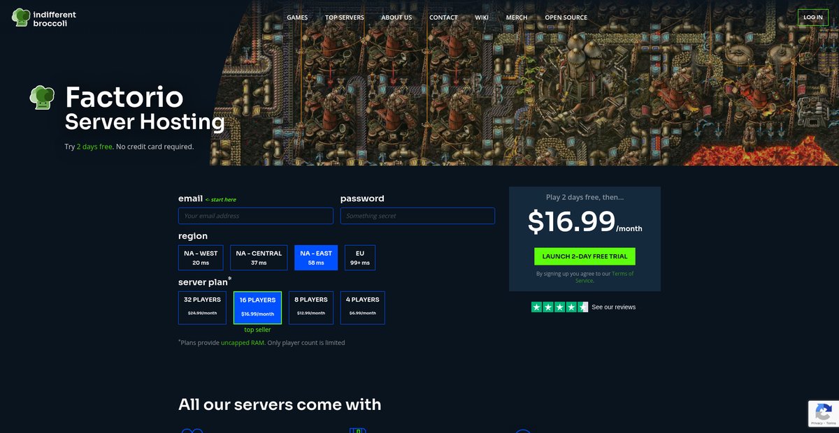 Factorio Server Hosting Screenshot