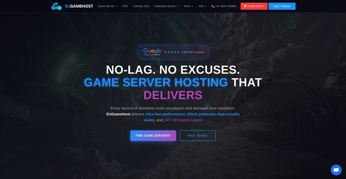 Unbeatable Game Server Hosting With Great Performance, Take your server to the next level! Screenshot