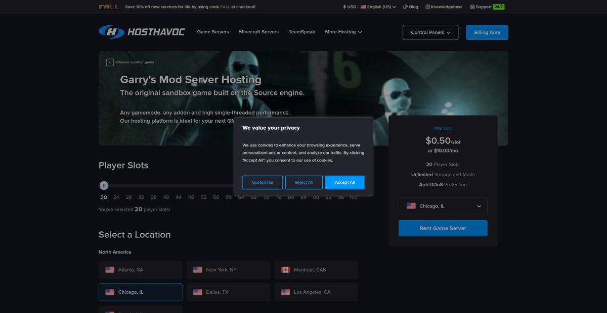 Garry's Mod Server Hosting | Host Havoc Screenshot