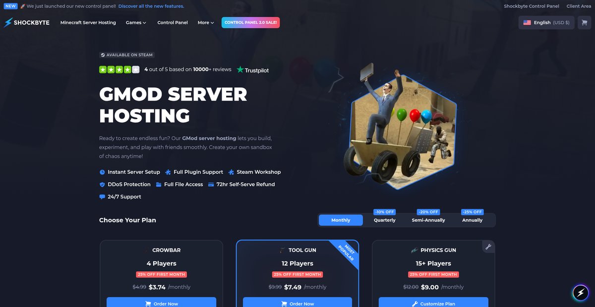 GMod Server Hosting | Shockbyte Screenshot
