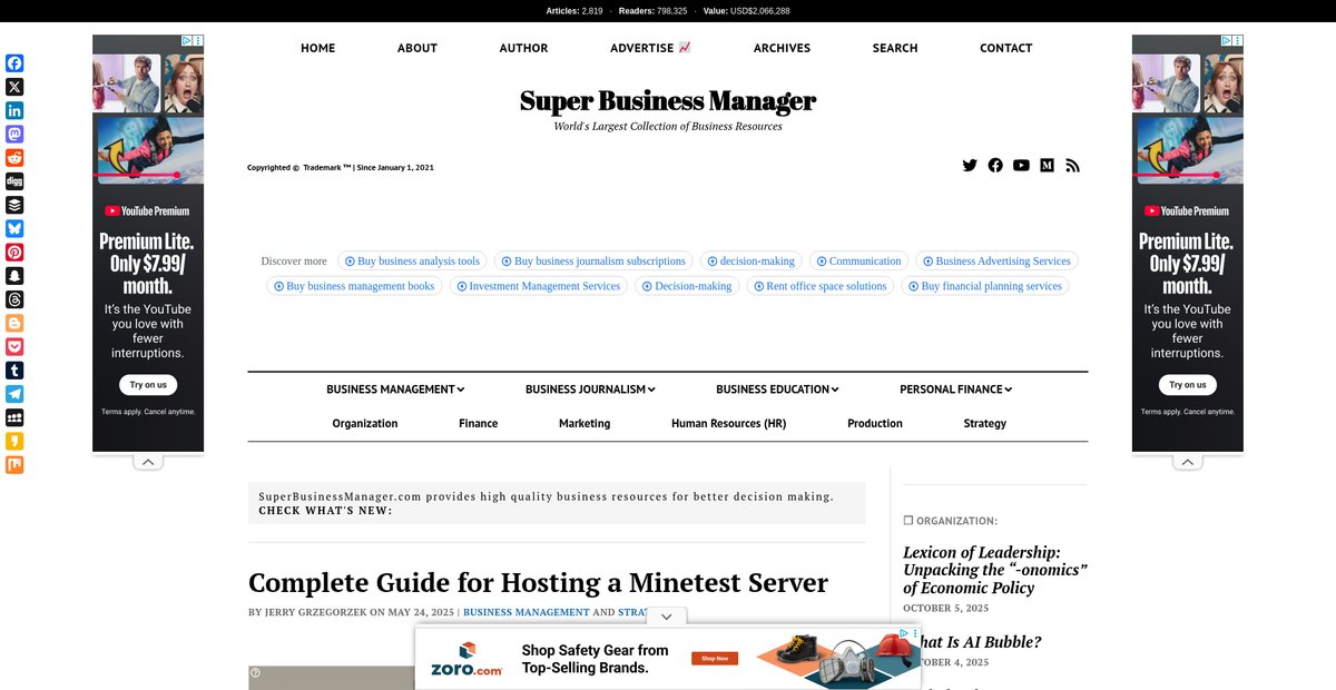Complete Guide for Hosting a Minetest Server – Super Business Manager Screenshot