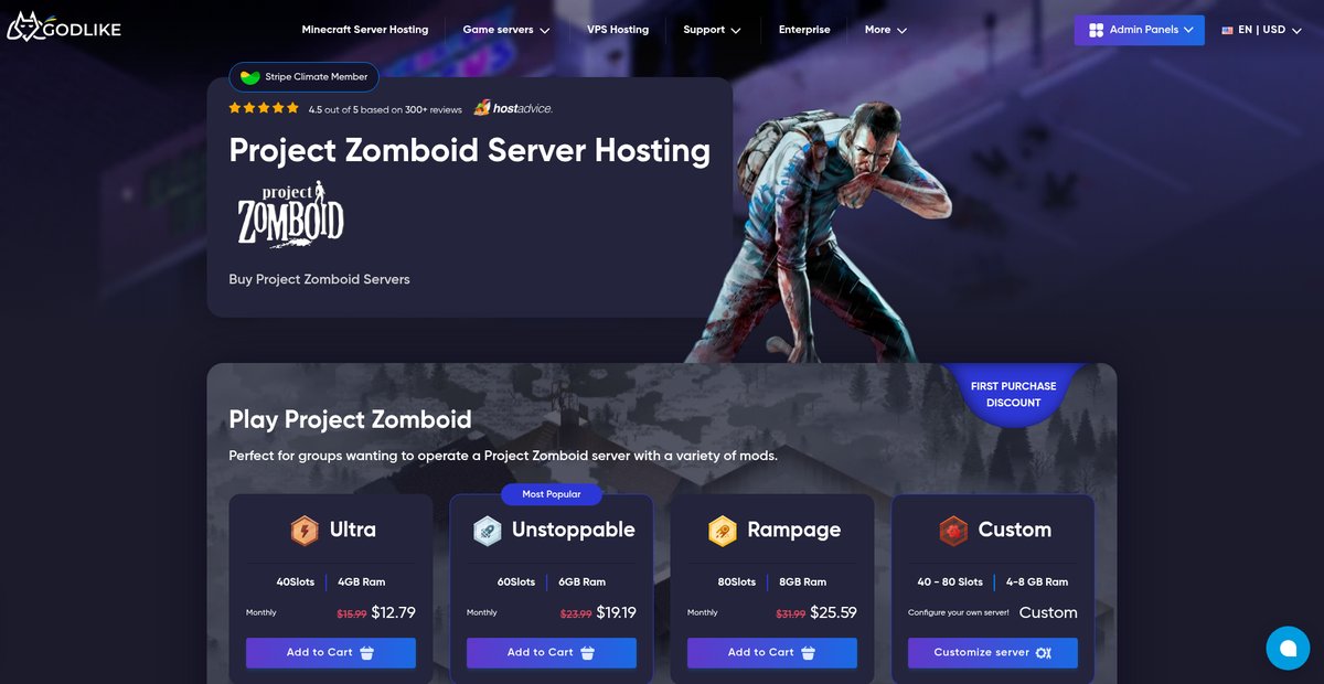 Best Project Zomboid Server Servers Hosting - Godlike Screenshot