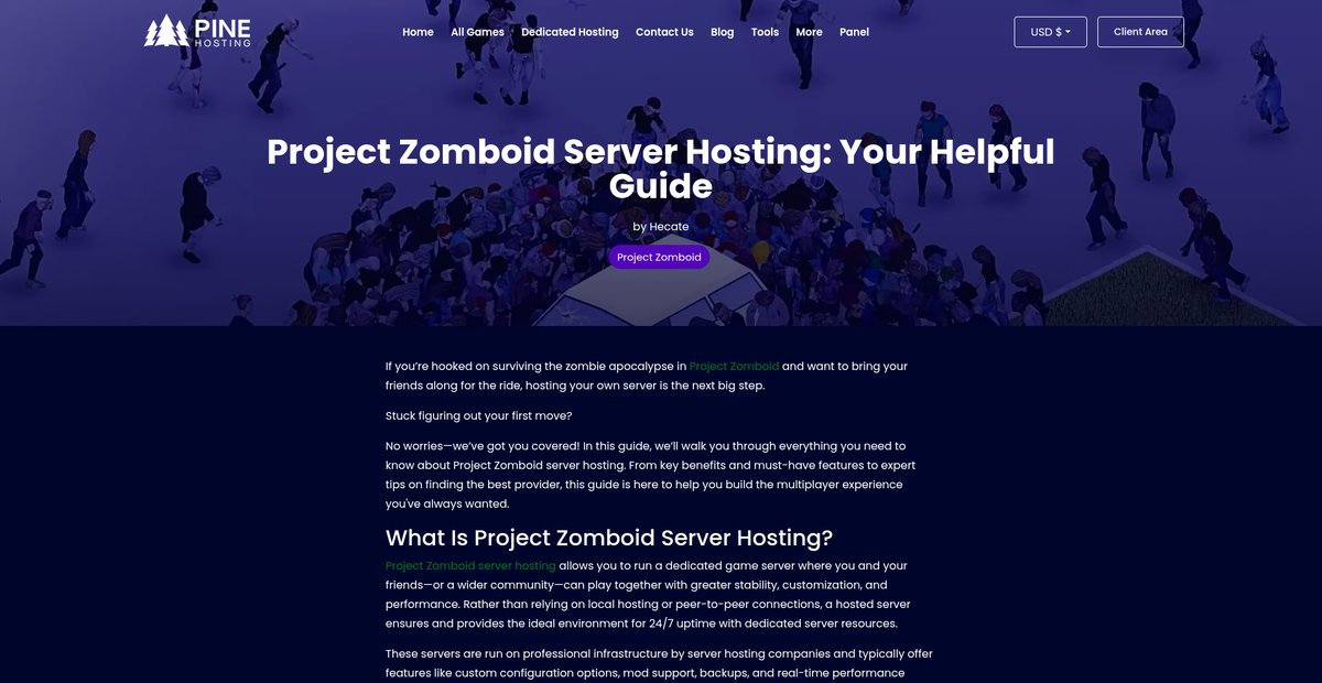 Project Zomboid Guide for Easy and Reliable Server Hosting Screenshot