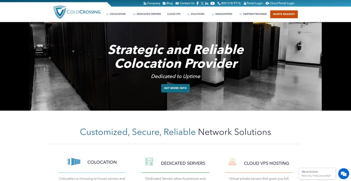 Colocation & Dedicated Server Hosting | ColoCrossing Screenshot