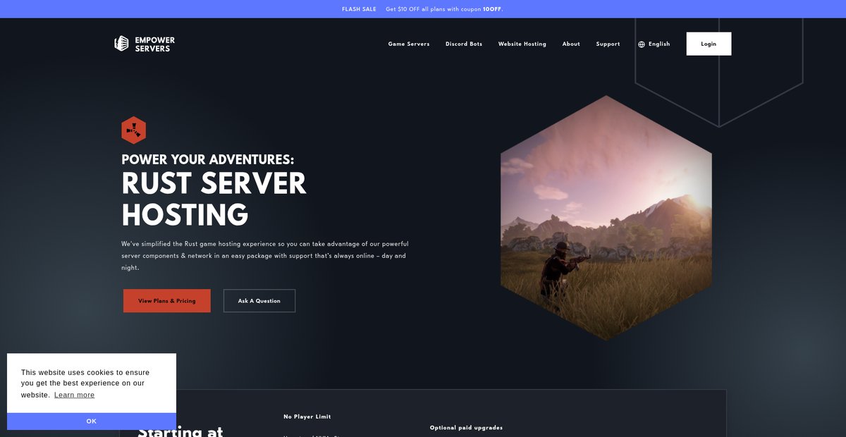 Rust Server Hosting - Host Your Own Rust Server! Screenshot