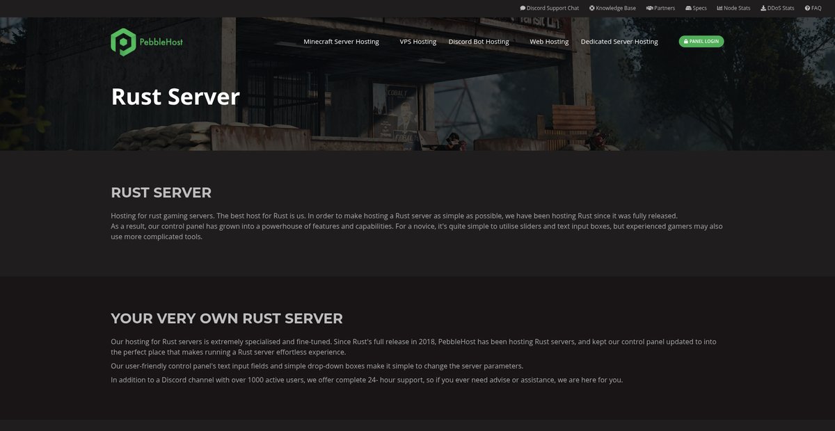 Rust Server | PebbleHost Screenshot