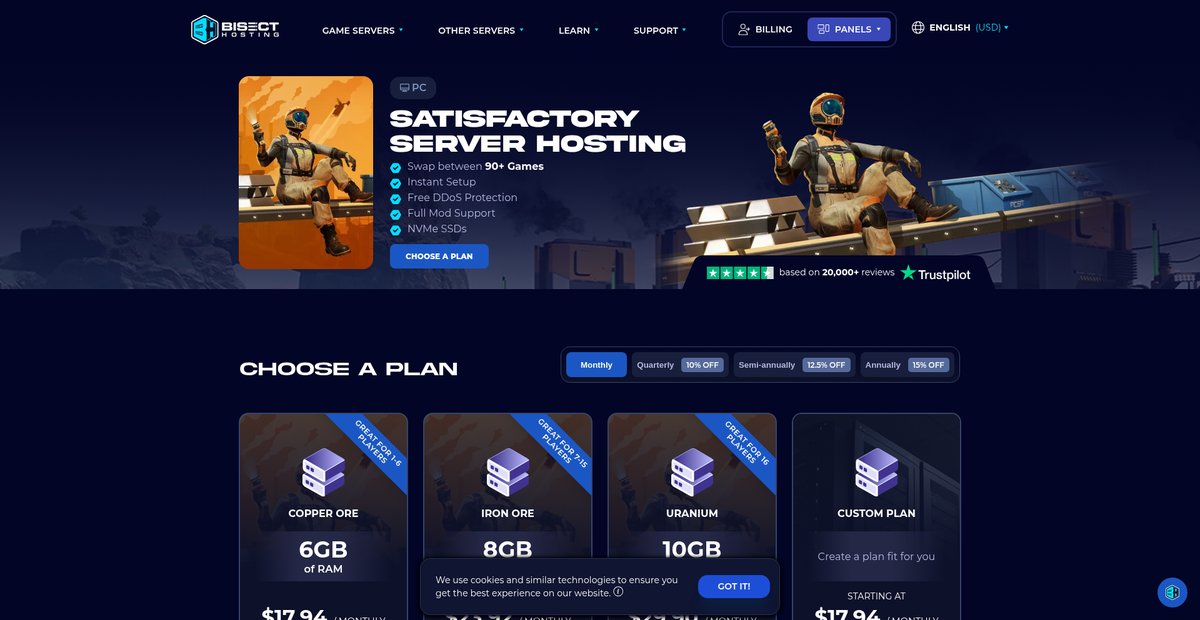 Satisfactory Server Hosting | Set Up Dedicated Server with Mods Screenshot