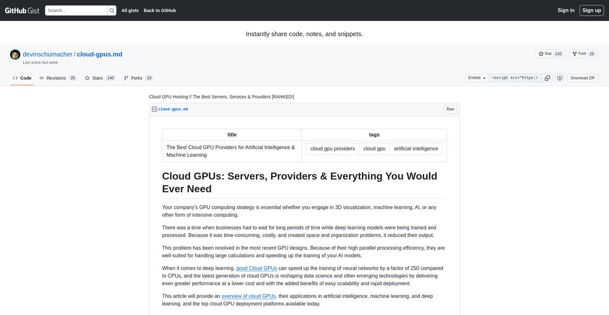 Cloud GPU Hosting // The Best Servers, Services & ... Screenshot
