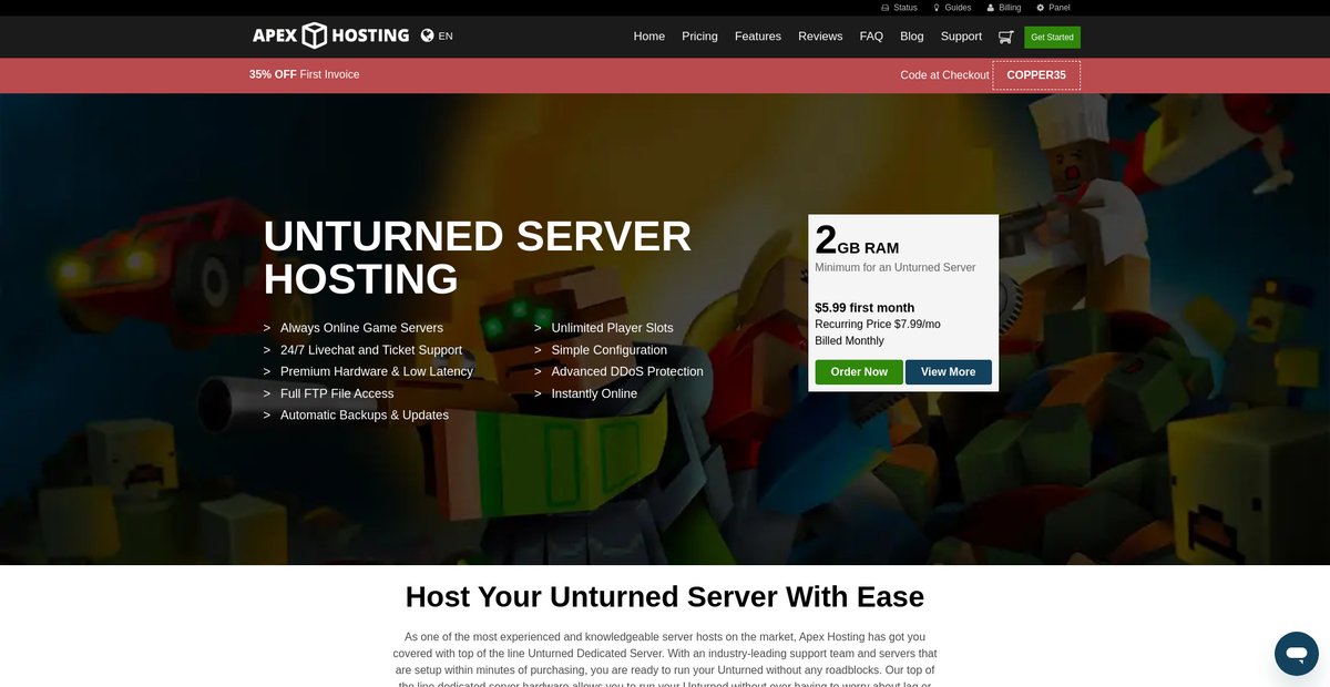 Unturned Server Hosting Screenshot