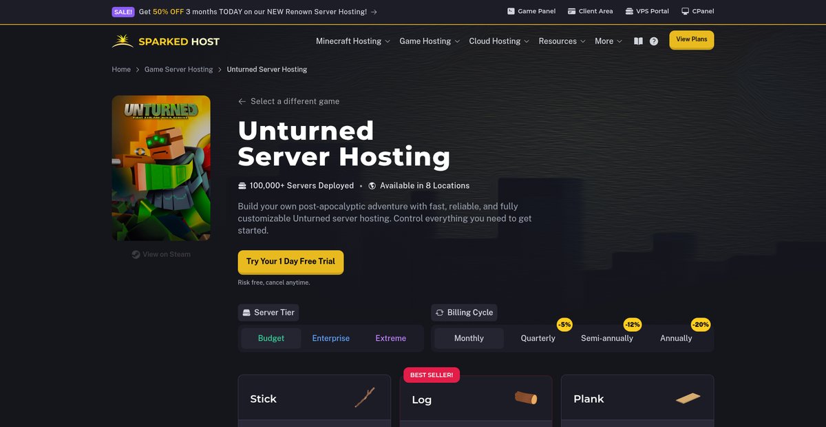 Unturned Server Hosting Screenshot