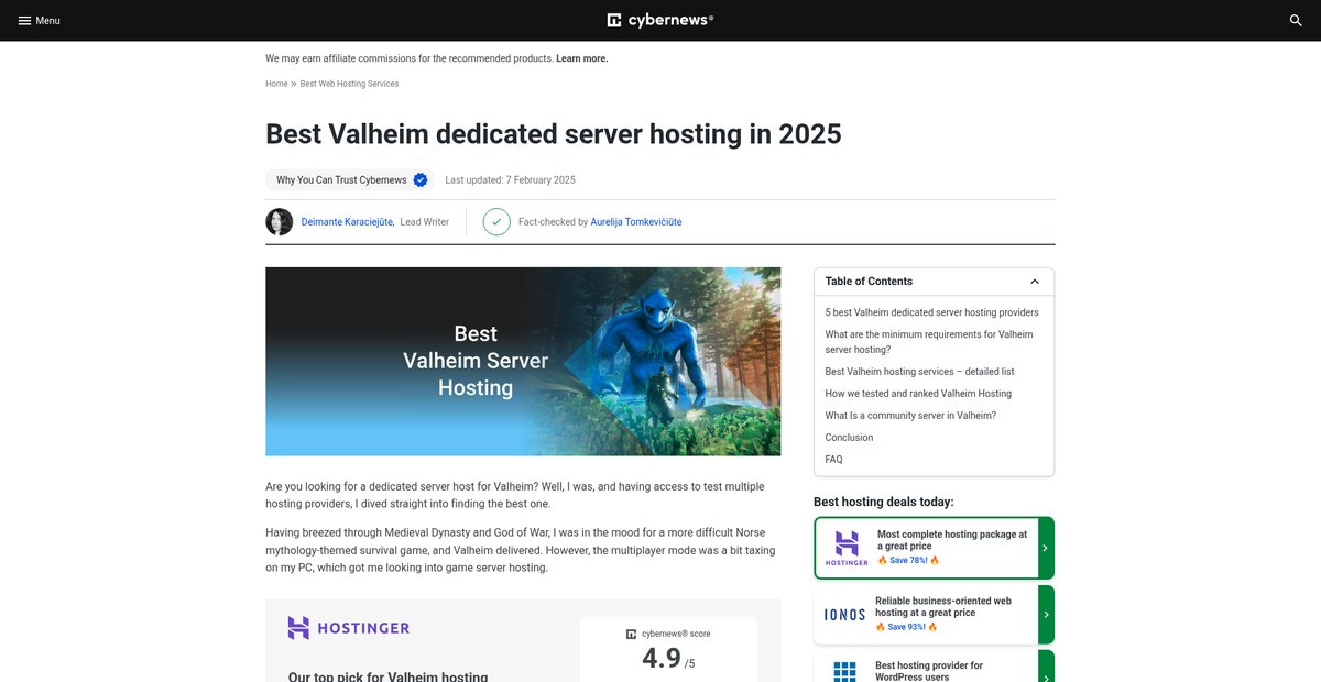 Best Valheim dedicated server hosting in 2025 Screenshot
