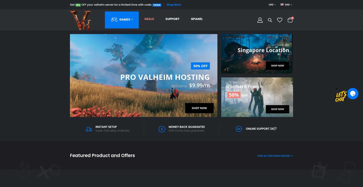 Valheim Hosting – Best Valheim Server Hosting Screenshot