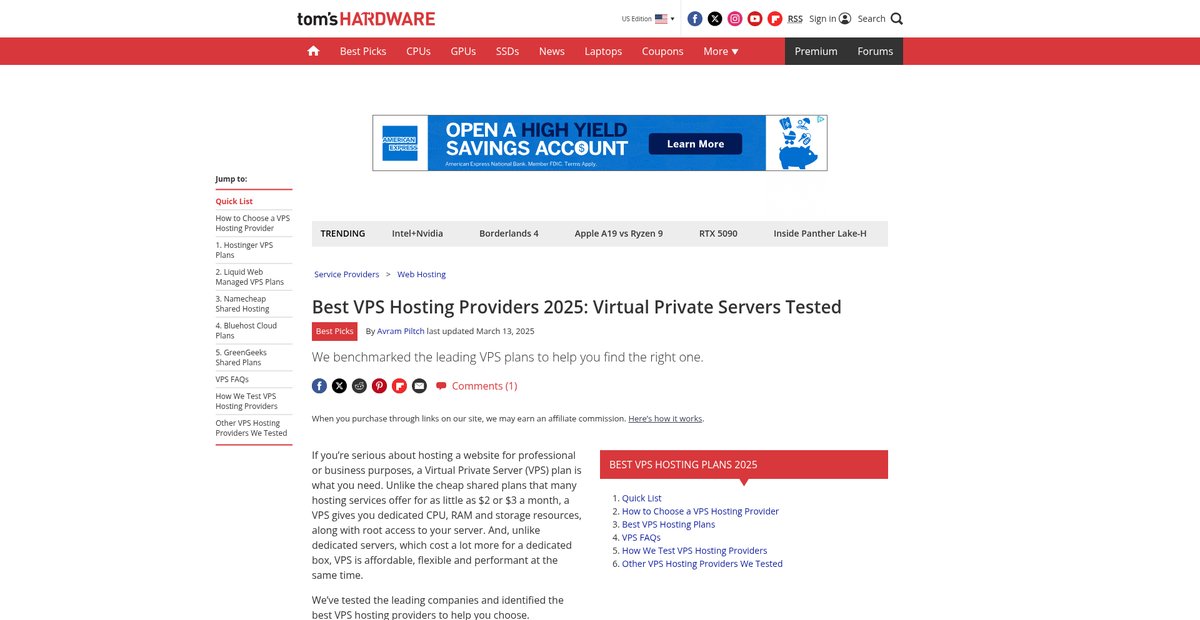 Best VPS Hosting Providers 2025: Virtual Private Servers ... Screenshot