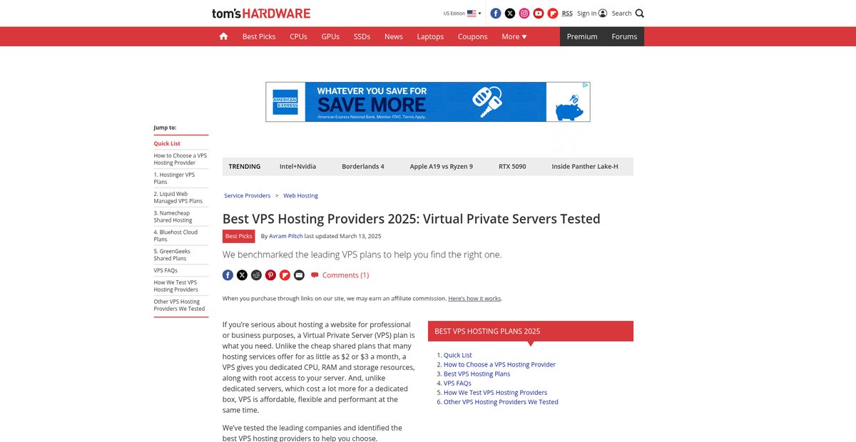 Best VPS Hosting Providers 2025: Virtual Private Servers ... Screenshot