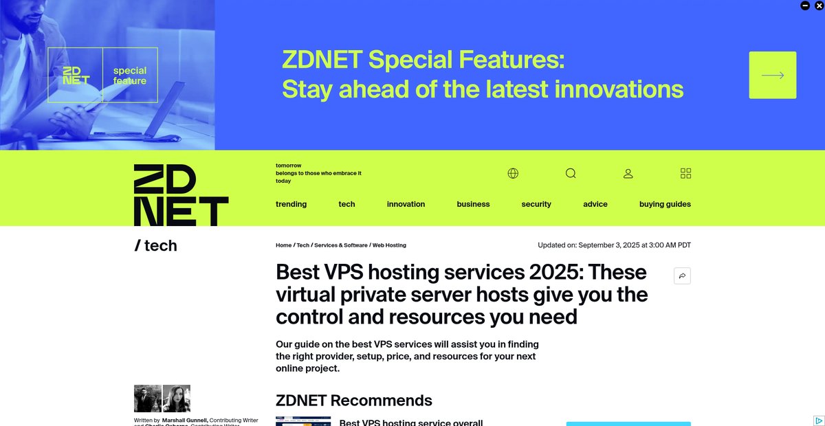 The best VPS hosting services for 2025: Expert tested Screenshot