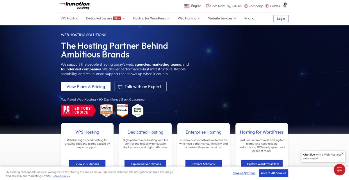 InMotion Hosting: Best Web Hosting, VPS, Dedicated Servers ... Screenshot