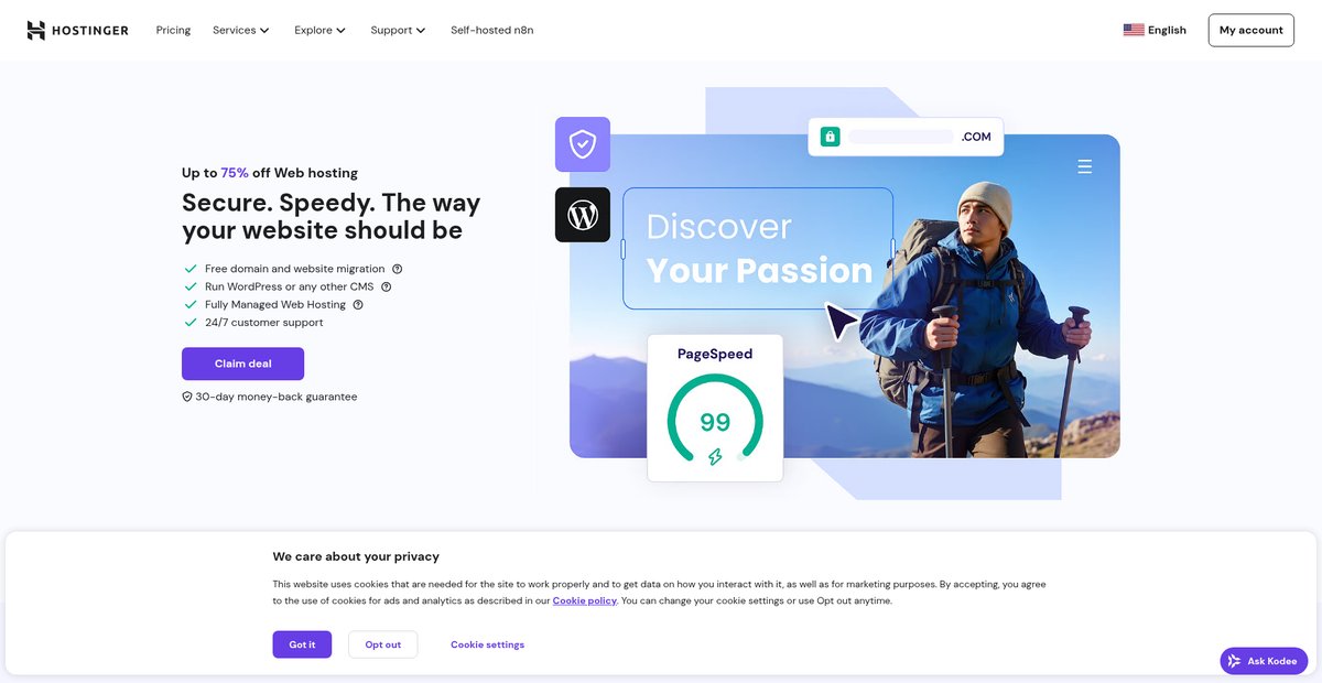 Web Hosting | A Fast and Secure Platform for Your Website Screenshot
