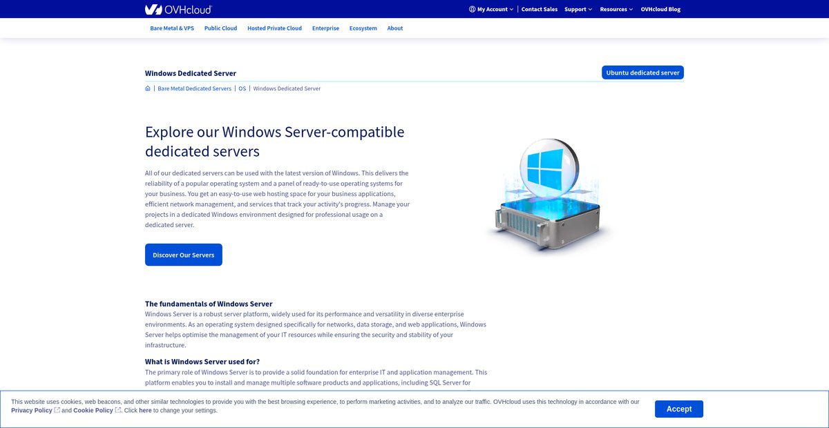 Windows Dedicated Server Screenshot