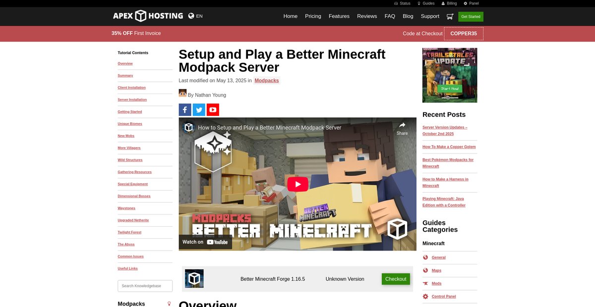 Setup and Play a Better Minecraft Modpack Server Screenshot
