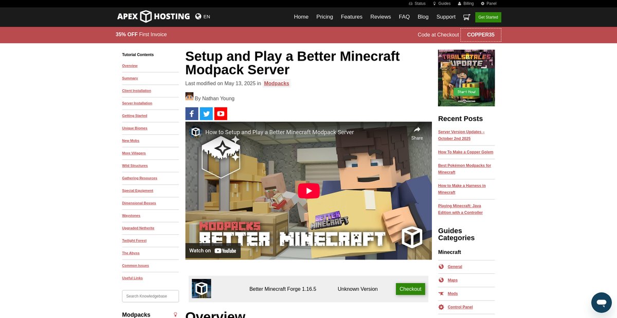 Setup and Play a Better Minecraft Modpack Server Screenshot