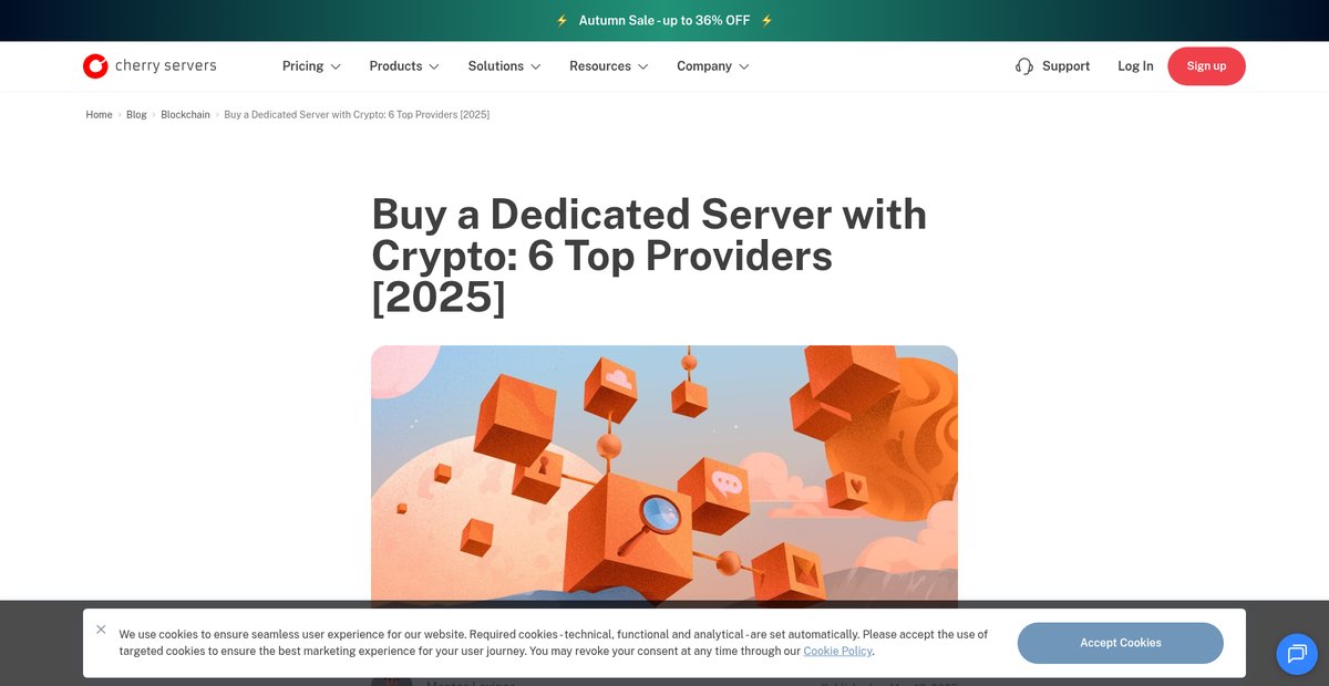 Buy a Dedicated Server with Crypto: 6 Top Providers [2025] Screenshot