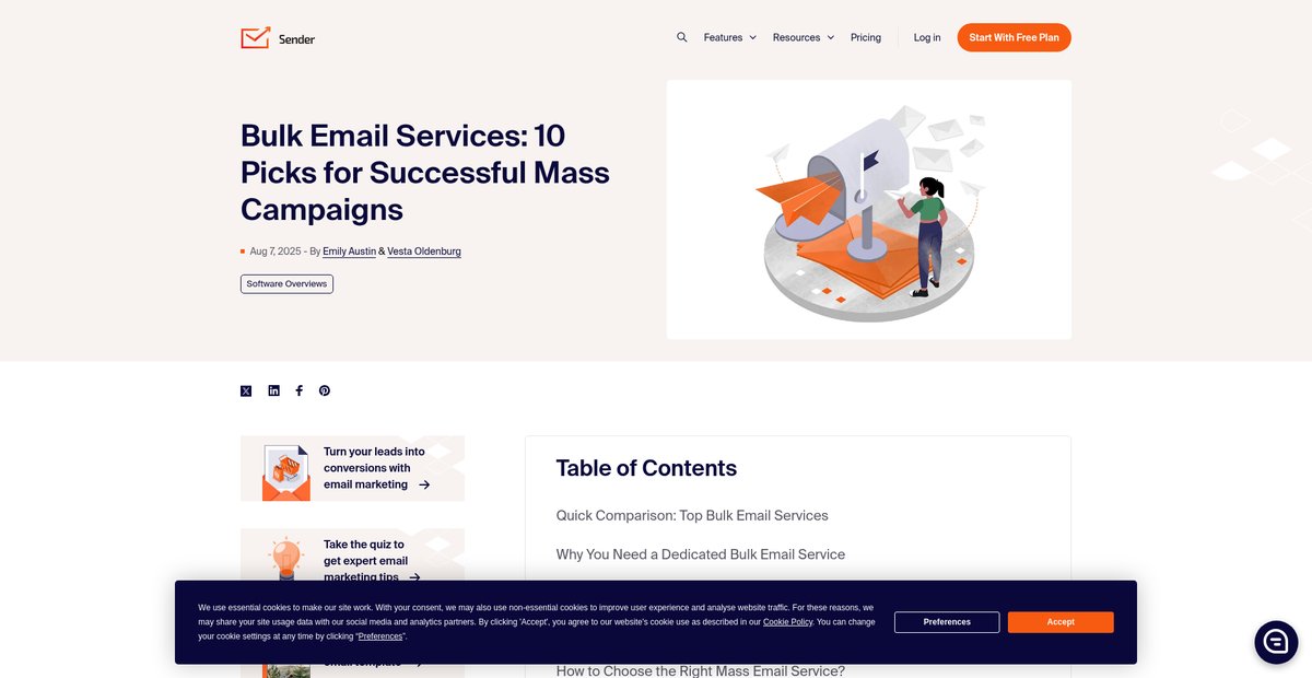 Bulk Email Services: 10 Picks for Successful Mass Campaigns Screenshot